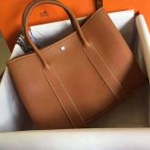 Replica Hermes Garden Party Tote Bag With Brown Togo Leather CY00742