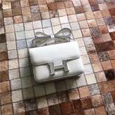 Replica Hermes Constance In White Epsom Leather Crossbody Bag CY00760