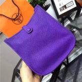 Hermes Evelyne Bag In Purple Clemence Leather CY00763