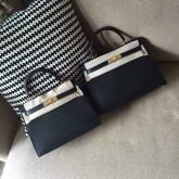 Designer Hermes Kelly 28 32 Epsom Black CY00804