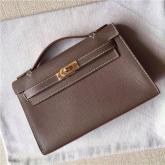 Hermes Kelly Pochette Clutch Bag In Etude Epsom Leather Replica CY00905