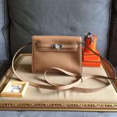 Designer HERMÈS SWIFT KELLY DANSE BAG LIGHT BROWN CY00967