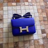 Replica Hermes Constance In Blue Epsom Leather Crossbody Bag CY00988