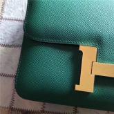 Designer Hermes Constance In Bamboo Green Epsom Leather Crossbody Bag CY01156