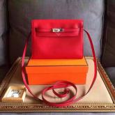 Designer HERMÈS SWIFT KELLY DANSE BAG ROUGH TOMATE CY01176