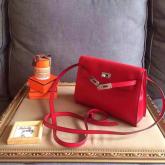 Designer HERMÈS SWIFT KELLY DANSE BAG ROUGH TOMATE CY01176