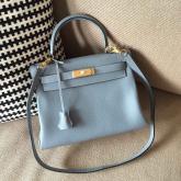 Hermes Kelly 28 32 Baby Blue Togo Leather CY01249