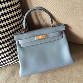 Hermes Kelly 28 32 Baby Blue Togo Leather CY01249