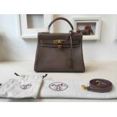 Hermes Kelly 28 32 Togo Dark Brown CY01282