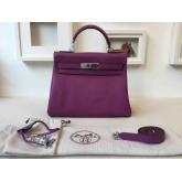 Replica Hermes Kelly 28 32 Togo Purple CY01285