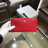 Prada 1M0506 Saffiano Leather Zip Around Wallet Red CY00100