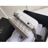 Designer Prada Diagramme Leather Cross-body Bag 1bh083 White CY00142