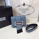 Replica The Prada Plex Ribbon Geometric Light Blue And Pink Bag 1BD067 CY00155