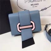 Replica The Prada Plex Ribbon Geometric Light Blue And Pink Bag 1BD067 CY00155