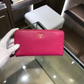 Prada 1M0506 Saffiano Leather Zip Around Wallet Rosy CY00186