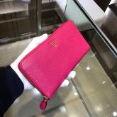 Prada 1M0506 Saffiano Leather Zip Around Wallet Rosy CY00186