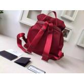 Designer Prada BZ6677 Junior Signature Vela Nylon Backpack In Red CY00191