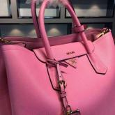 Prada BN2756 BN2775 Saffiano Cuir Pink Leather Tote CY00234