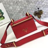 Designer Prada 1bd075 Red Leather Shoulder Bag CY00260