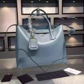 Prada BN2756 BN2775 Saffiano Cuir Pale Blue Leather Tote CY00262