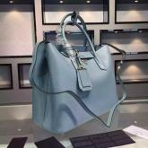 Prada BN2756 BN2775 Saffiano Cuir Pale Blue Leather Tote CY00262