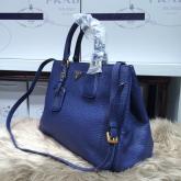 Prada Saffiano Leather Tote BN2579 Dark Blue Replica CY00266