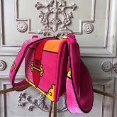 Designer Prada Velvet Bag 1bd075 In Fuschia CY00268