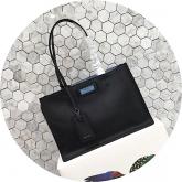 Prada Etiquette Calf Leather Tote 1bg122 Black CY00289