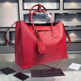 Prada BN2756 BN2775 Saffiano Cuir Red Leather Tote CY00310