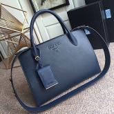 Designer Prada Monochrome Powder Navy Saffiano Leather Bag CY00385