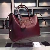 Designer Prada BN2756 BN2775 Saffiano Cuir Burgundy Leather Tote CY00421