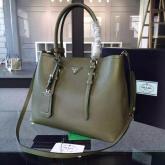 Prada Saffiano Cuir Leather Tote Bag BN2820 Military Green CY00442