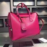 Prada BN2756 BN2775 Saffiano Cuir Lipstick Pink Leather Tote CY00447