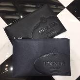 Prada Saffiano Leather Document Holder 2NG005 Blue Replica CY00582