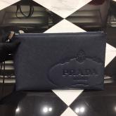 Prada Saffiano Leather Document Holder 2NG005 Blue Replica CY00582