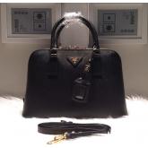 Designer Prada Saffiano Leather Top-handle Bag Black CY00601