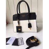 Prada Esplanade Saffiano & Leather Bag - Black & White CY00676