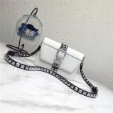 Designer Prada Elektra Leather Bag 1BD121 White CY00721