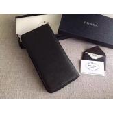 Prada 2M1220-1 Saffiano Black Long Wallet Replica CY00799