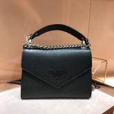 Prada Monochrome Saffiano Leather Bag 1BD127 Black CY00842