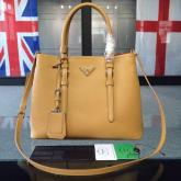 Replica Prada Saffiano Cuir Leather Tote Bag BN2820 Cameo CY00876