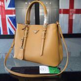 Replica Prada Saffiano Cuir Leather Tote Bag BN2820 Cameo CY00876