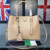 Prada Saffiano Cuir Leather Tote Bag BN2820 Beige CY00951