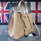 Prada Saffiano Cuir Leather Tote Bag BN2820 Beige CY00951