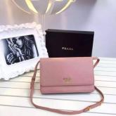 Prada Light Pink Saffiano Leather Wallet With Strap Clutch Bag 1M1361 CY00953