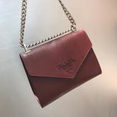 Prada Monochrome Saffiano Leather Bag 1BD127 Dark Red CY00970