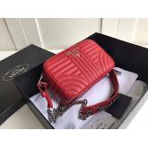 Prada Diagramme Leather Cross-body Bag 1bh083 Red CY01007