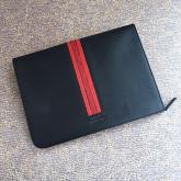 Prada Saffiano Leather Document Holder With Red Crocodile Intarsia 2VN003C Replica CY01011