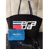 Designer Prada Printed Canvas Tote 1BG218 CY01060