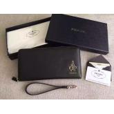 Designer Prada 2M1220 Saffiano Black Long Wallet CY01066